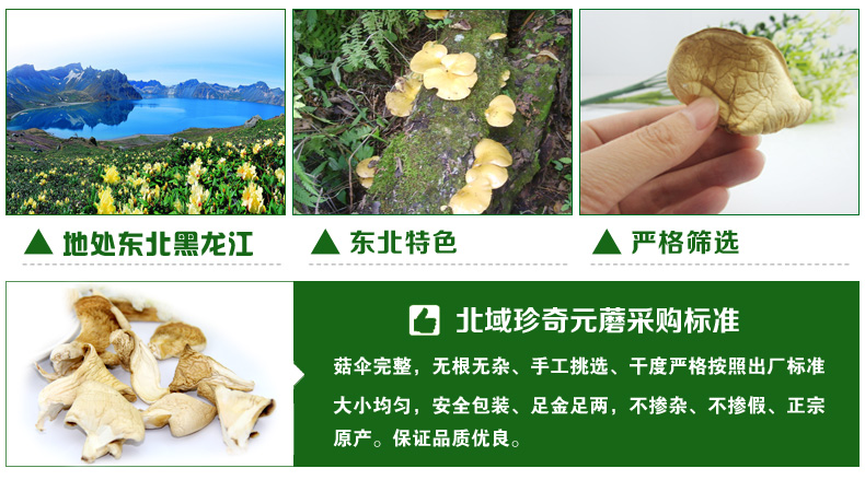 黑龙江特产 北域珍奇 元蘑冻蘑
