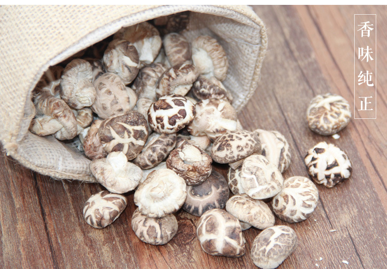 河南特产 海行家 足干短脚野生小花菇香菇冬菇蘑菇 500g