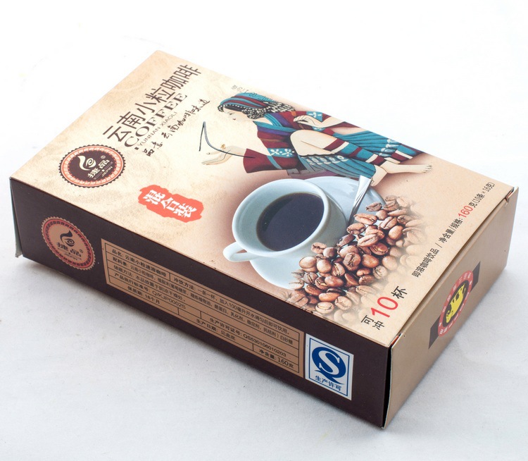 云南特产 云南小粒咖啡冲调饮品捷品速溶咖啡盒装160克（10口味/盒）单盒邮费7元 三盒包邮