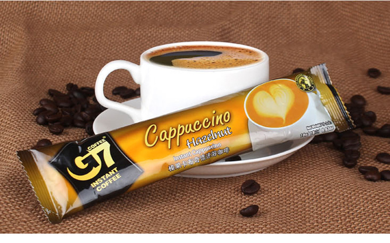 特色饮品 进口咖啡中原G7卡布奇诺咖啡 G7榛子咖啡216G