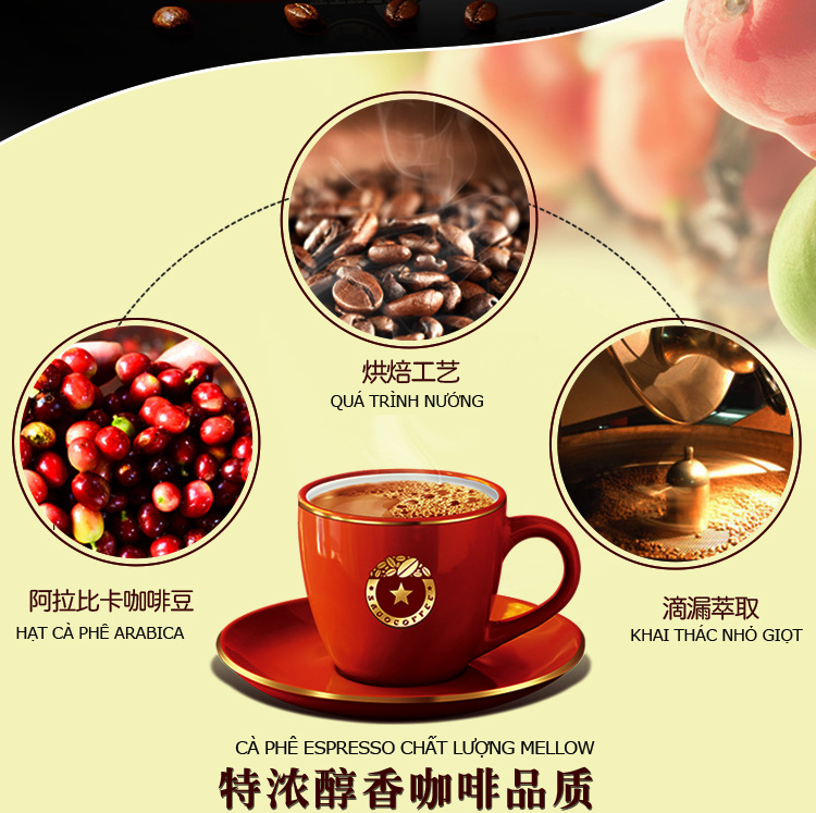 特色饮品 进口饮品原装咖啡粉固体饮料三合一醇香特浓速溶咖啡200g