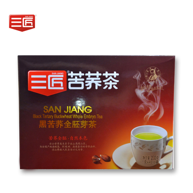三匠苦荞茶盒装系列粗粮饮品 全胚茶200g