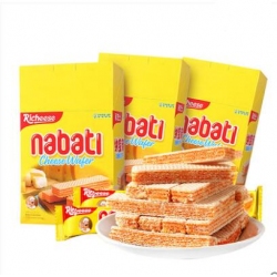 进口食品 丽芝士nabati纳宝帝奶酪味威化饼干　200克　10克*20 盒装