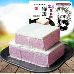 四川特产 成都辉煌紫薯味玉米糕糕点零食甜食250g  满额包邮